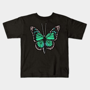 Butterfly 02q, transparent background Kids T-Shirt